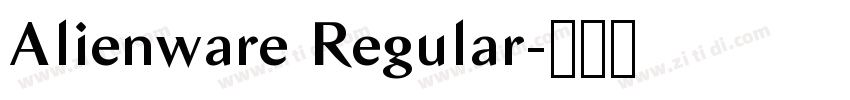 Alienware Regular字体转换